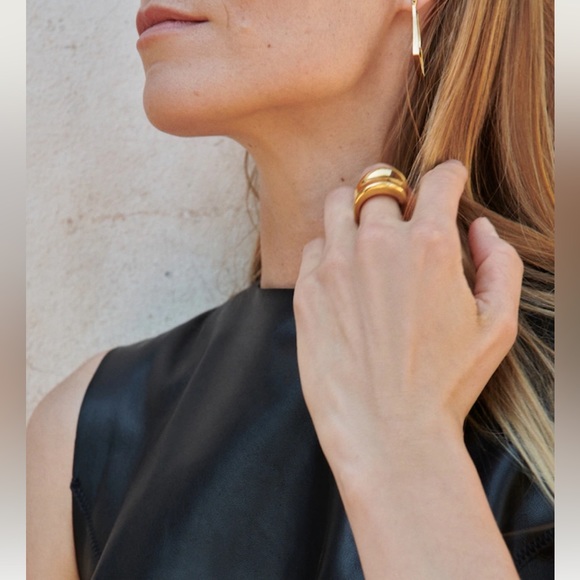 NWT BANANA REPUBLIC RAVENA FLUME RING | AUREUS + ARGENT - Picture 4 of 5